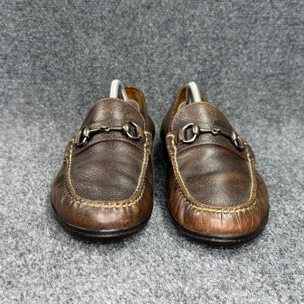 Martin Dingman Horse Bit Loafers Mens Size 11 Brown Leather Slip On Casaul Dress